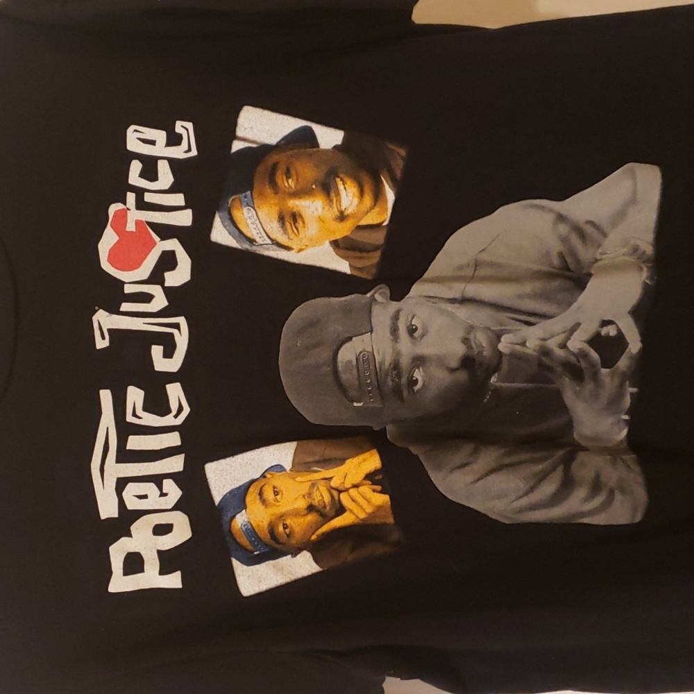 Tupac Shakur Poetic Justice Chemistry Mens Graphic T-Shirt Black 100% Cotton L